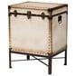 Baxton Studio Laura Lift-Top Trunk End Table in White, , large