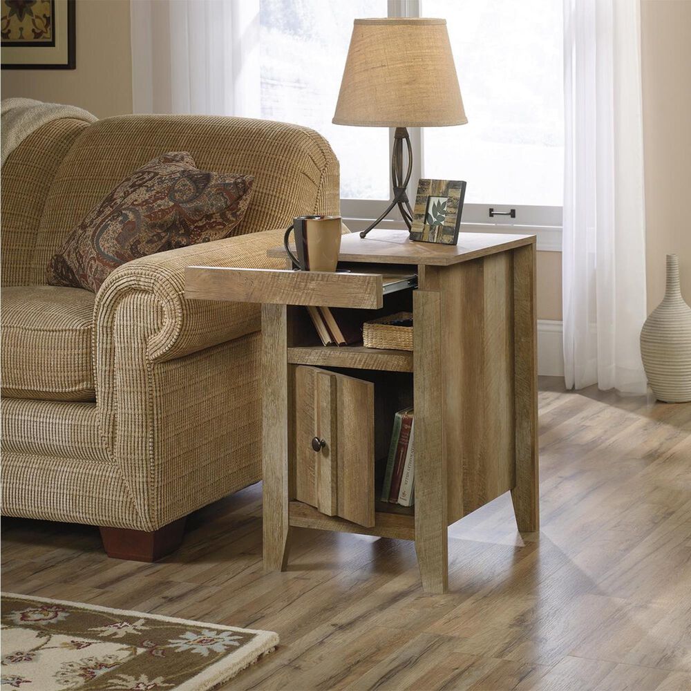 Sauder Dakota Pass Side Table in Craftsman Oak, , large