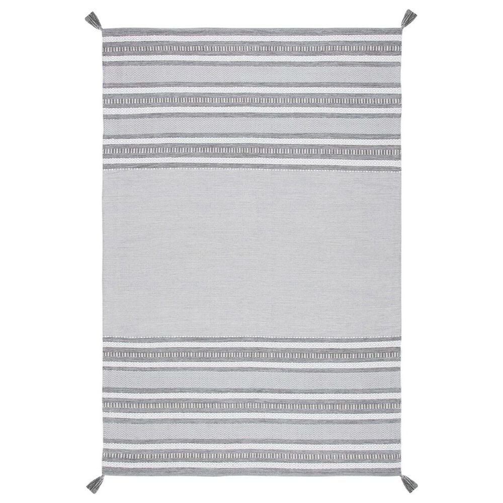 Safavieh Montauk MTK214F 6" x 9" Grey and Ivory Area Rug, , large