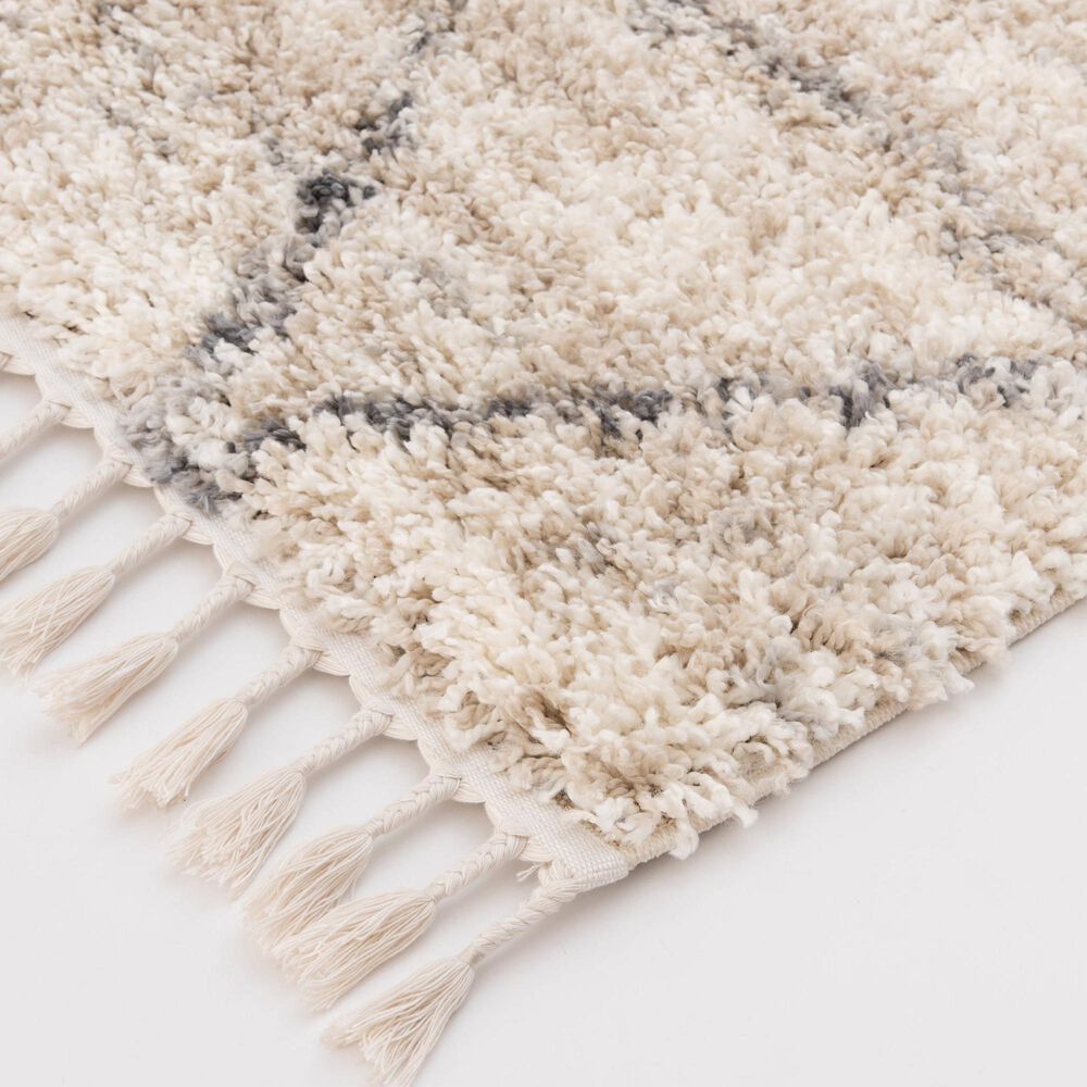 Central Oriental Castle Finley 7&#39;10&quot; x 9&#39;10&quot; Cream and Beige Area Rug, , large