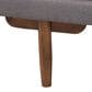 Baxton Studio Marit Twin Daybed with Grey Upholstered in Walnut, , large