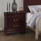 Crown Mark Louis Philip 2 Drawer Nightstand in Cherry, , large