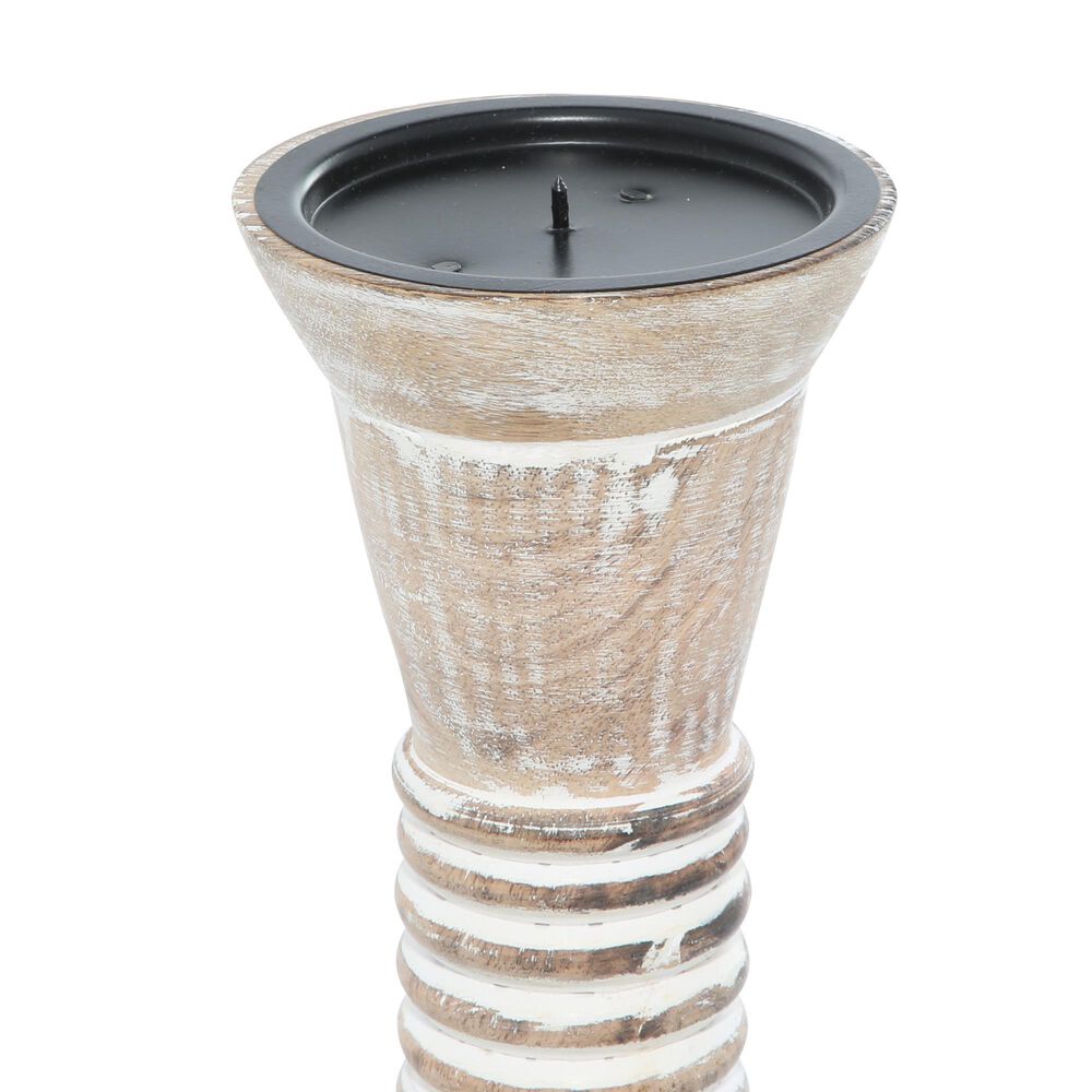 Maple and Jade Candle Holder in White Washed and Natural &#40;Set of 3&#41;, , large