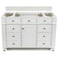 James Martin Vanities Bristol 48" Single Bathroom Vanity in Bright White with 3 cm Carrara White Marble Top and Rectangular Sink, , large