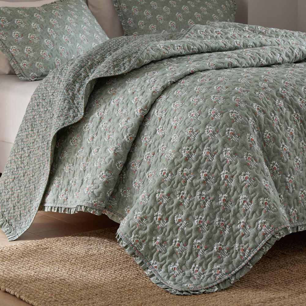 Hampton Park Linwood 3-Piece King/California King Quilt Set in Sage Green, , large