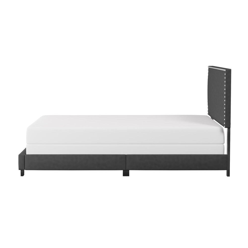 Richlands Furniture Willow Queen Upholstered Panel Bed in Gray Fog and Espresso, , large