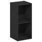 HOMLUX 2-Tier Space Saving Storage Bookcase with Adjustable Shelf in Blackwood, , large