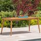 Hearth and Haven Outdoor Rectangular Dining Table in Teak - Table Only, , large