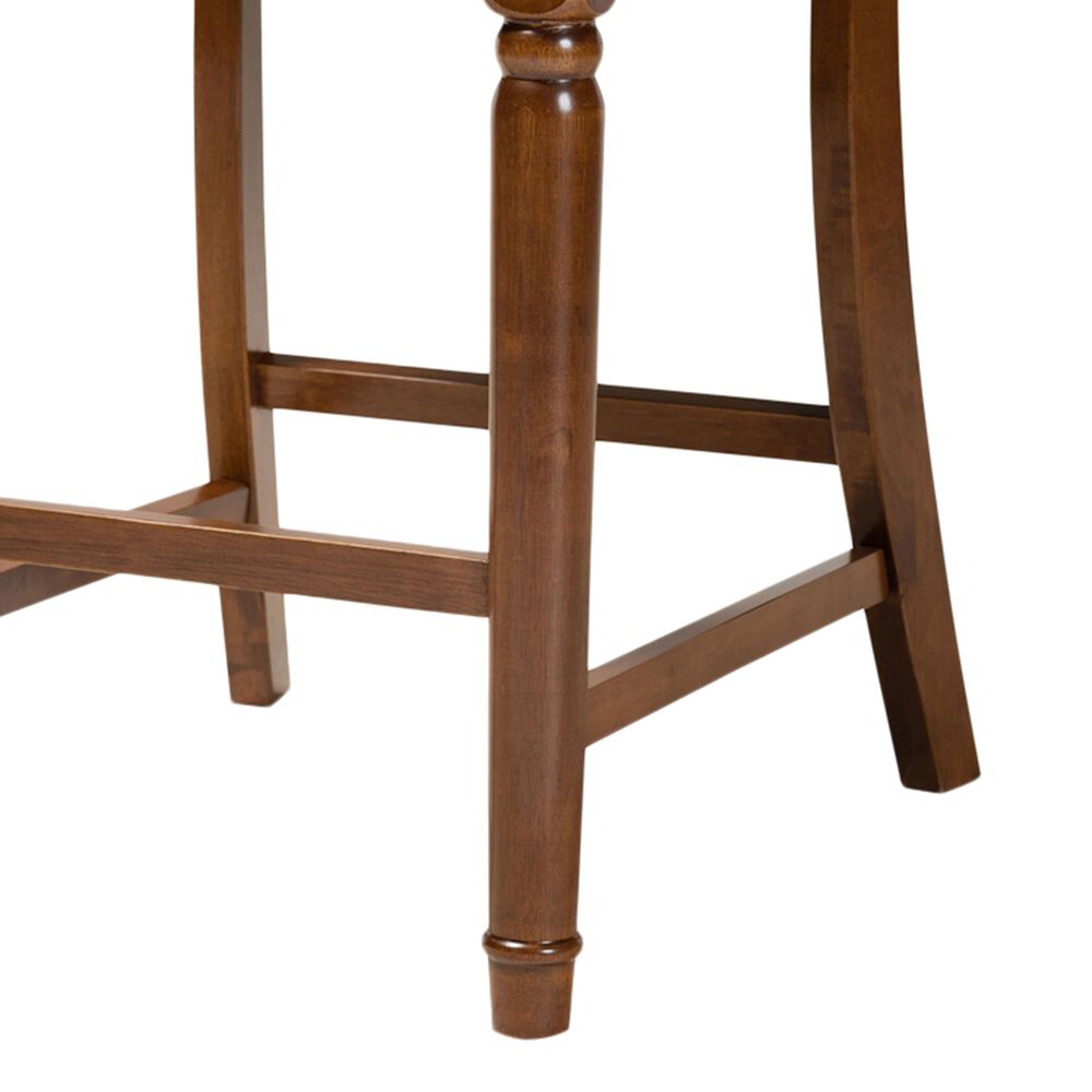 Baxton Studio Violet Counter Height Chair in Grey/Walnut &#40;Set of 2&#41;, , large