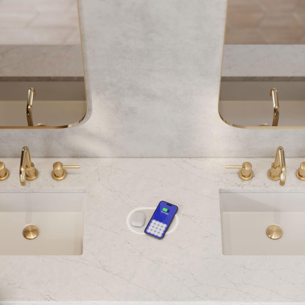 James Martin Vanities Marigot 72" Double Bathroom Vanity in Sunwashed Oak with 3 cm Eternal Jasmine Pearl Quartz Top, Rectangular Sinks and FreePower Wireless Charger, , large