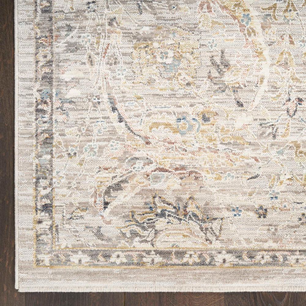 Nourison Antique Fusion Light Grey 3'11" x 5'10" Area Rug, , large