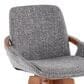 Lumisource Cosmo Swivel Counter Stool with Grey Noise Cushion in Walnut and Black, , large