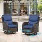 Sunwell Garden Carolina Patio Swivel Glider Chair in Blue (Set of 2), , large
