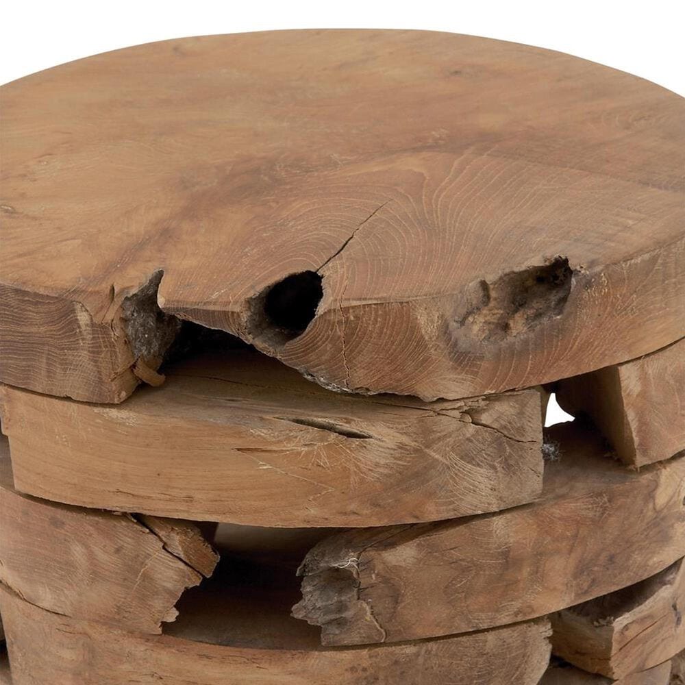 Maple and Jade Handmade Live Edge Accent End Table in Light Brown, , large
