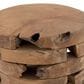 Maple and Jade Handmade Live Edge Accent End Table in Light Brown, , large