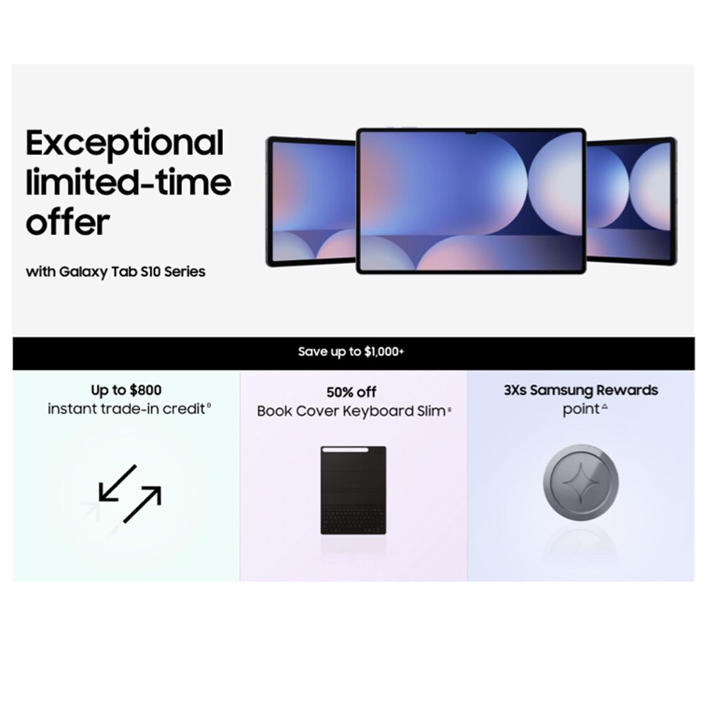 Samsung Galaxy Tab S10+ 12.4&quot; 256GB in Moonstone Gray | Wi-Fi, , large