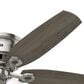 Hunter Builder Low Profile 52" Ceiling Fan with Lights in Brushed Nickel, , large