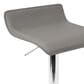 Lumisource Ale Swivel Adjustable Barstool with Grey Seat in Chrome (Set of 2), , large