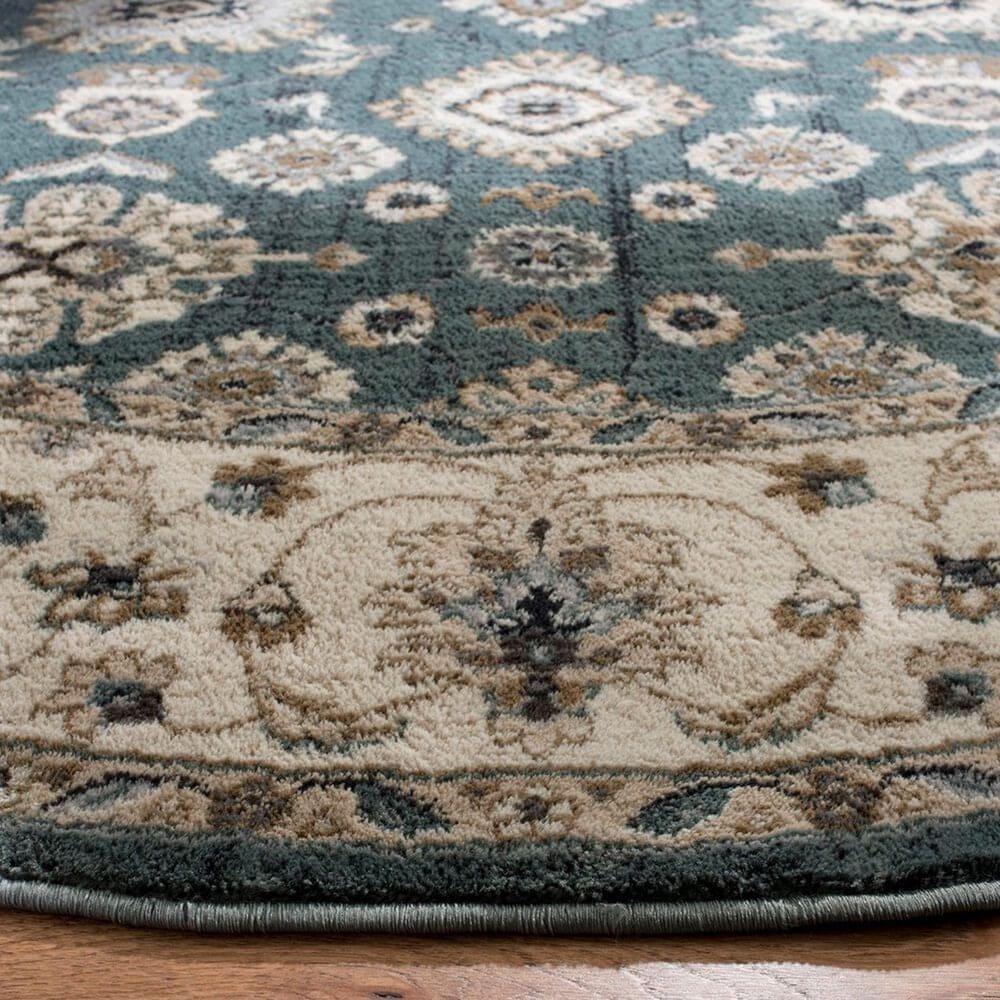 Safavieh Lyndhurst 7&#39; Round Teal and Cream Area Rug, , large