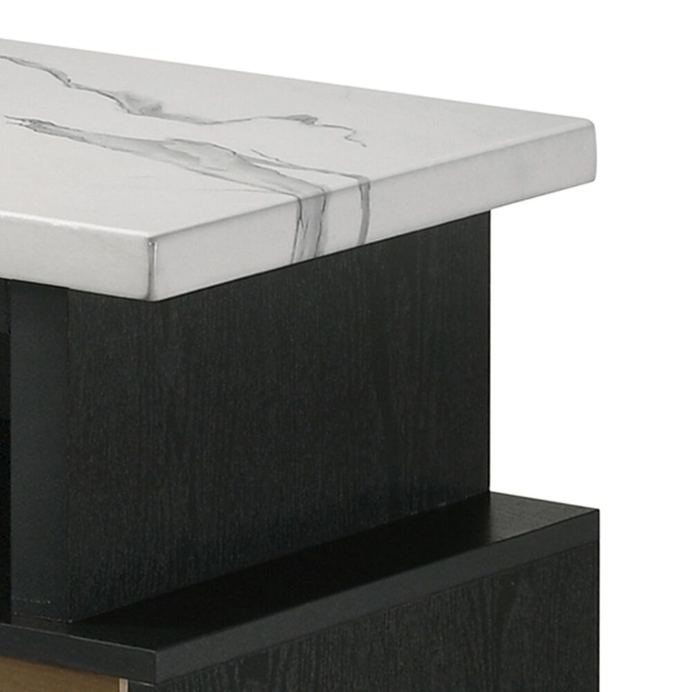 Crown Mark Alina 71" TV Stand in Black and White, , large