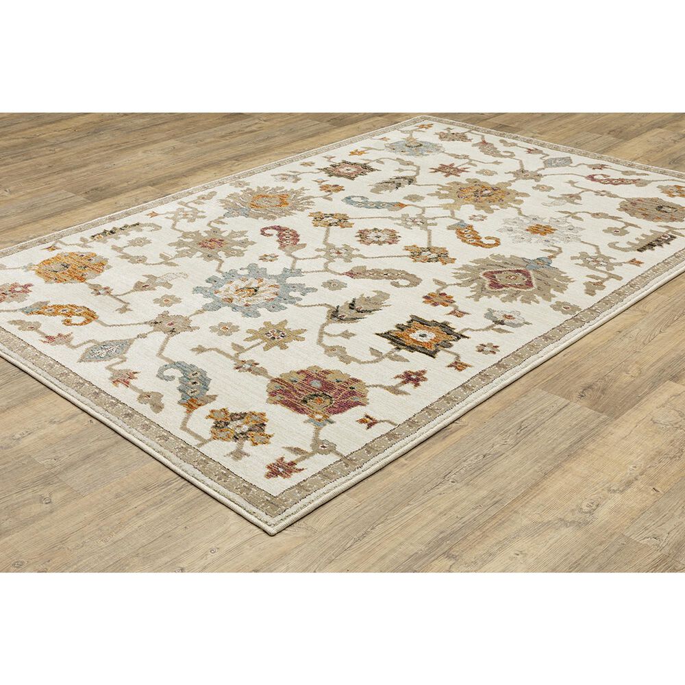 Oriental Weavers Andorra 7&#39;10&quot; x 10&#39;10&quot; Ivory and Multicolor Area Rug, , large