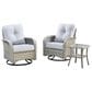 HOMLUX 3-Piece Patio  Conversation Set in Gray, , large