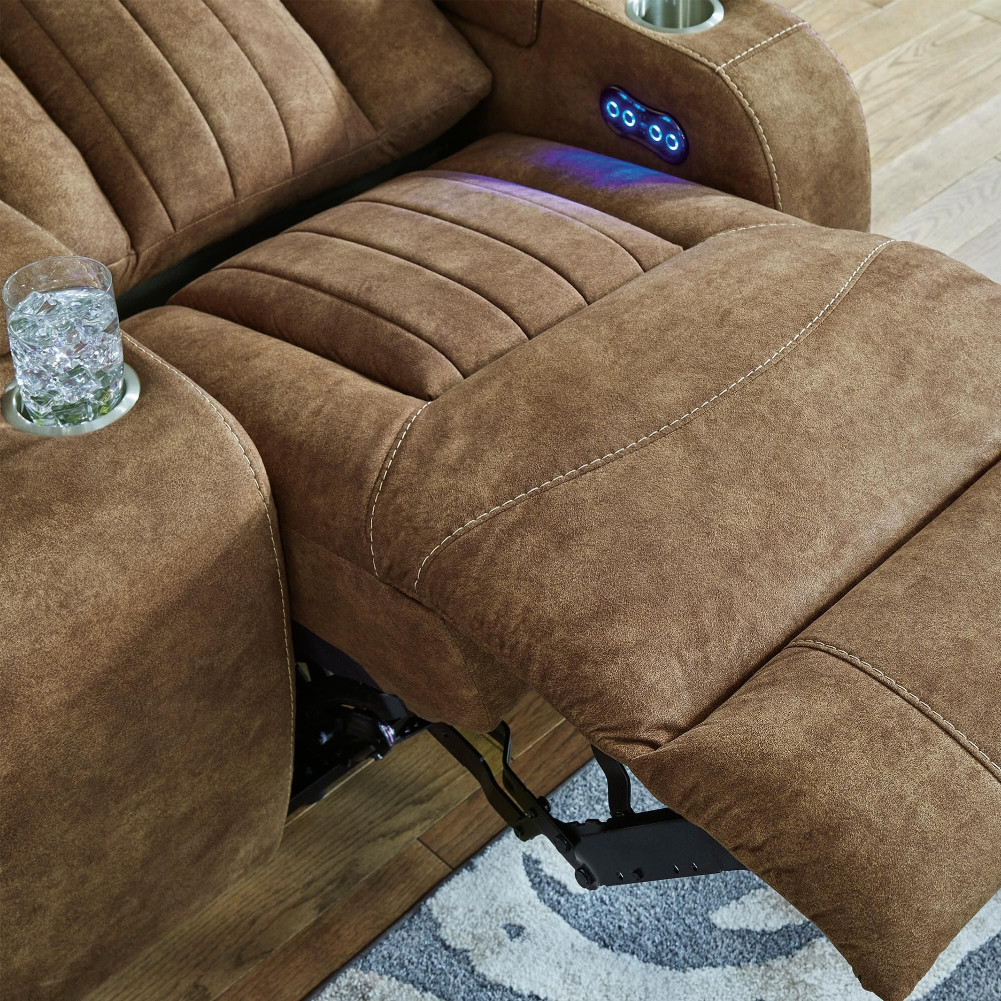 Ashley Wolfridge Power Reclining Sofa in Brindle