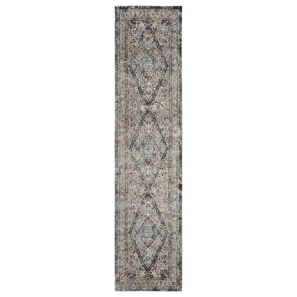 Safavieh Aria ARA106E 2" x 8" Beige and Blue Runner, , large