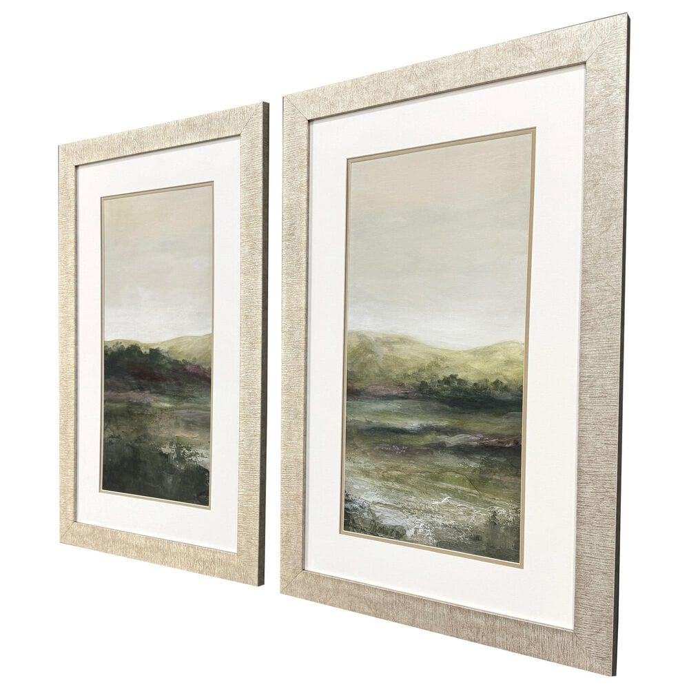 Paragon 22" x 34" Lush Landscape Wall Art in Green (Set of 2), , large