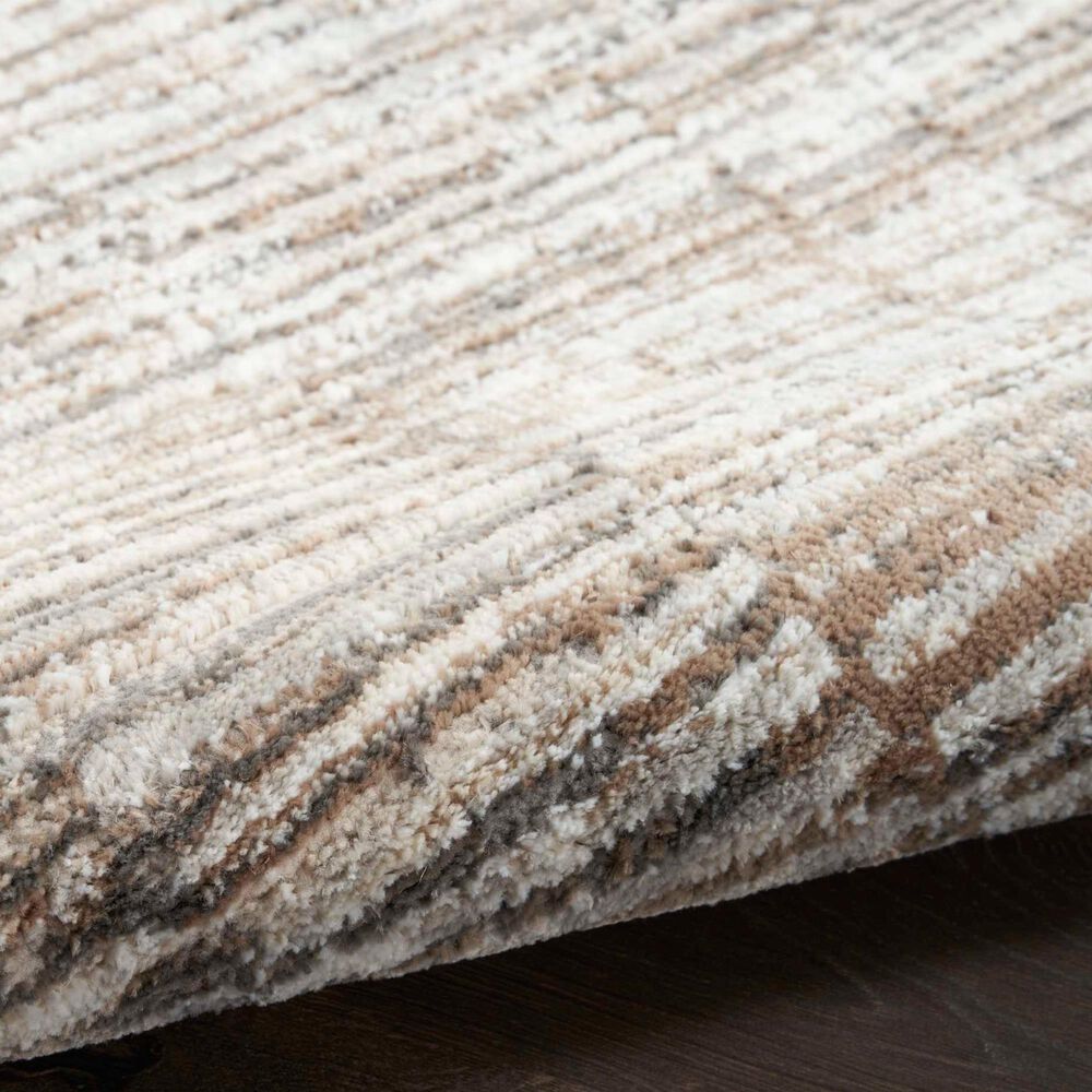 Nourison Sustainable Trends 2&#39;2&quot; x 7&#39;6&quot; Ivory and Mocha Runner, , large