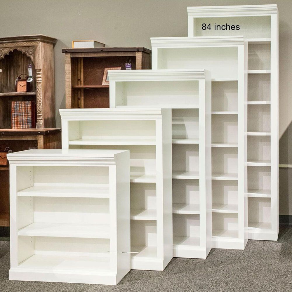 at HOME 84" Bookcase in White, , large