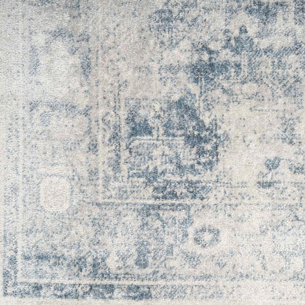 Nourison Astra Machine Washable 2&#39;2&quot; x 4&#39; Blue and Ivory Area Rug, , large