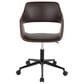 Lumisource Margarite Task Chair with Espresso Faux Leather Cushion in Black, , large