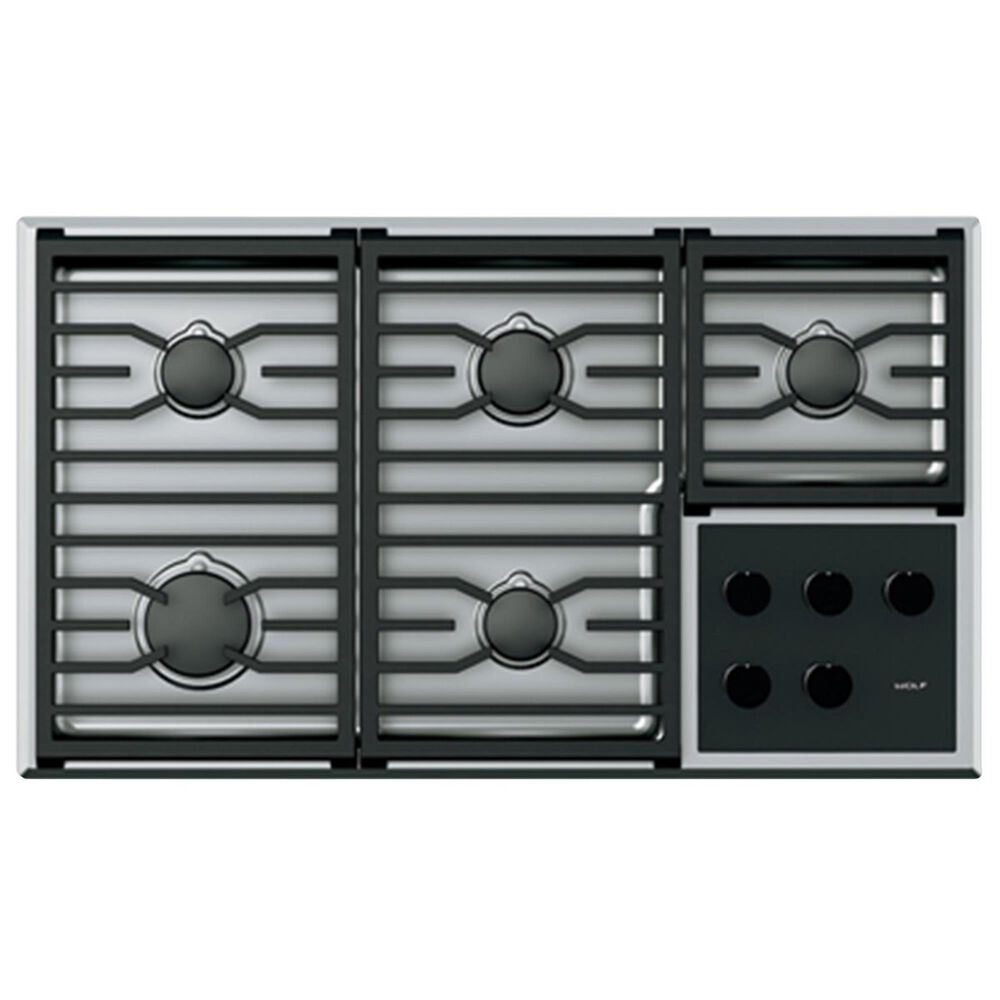 Wolf 36" Liquid Propane Gas Cooktop in Stainless Steel, , large