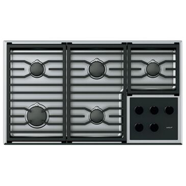 Wolf 36" Liquid Propane Gas Cooktop in Stainless Steel, , large
