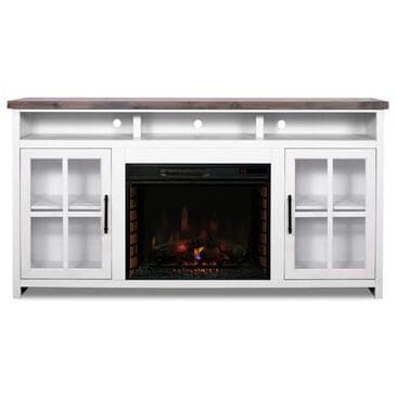 Endress International Hampton 74" Fireplace TV Console in Barnwood and Jasmin White, , large