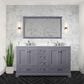 Lexora Home Dukes 48" Single Bathroom Vanity in Dark Grey with 2 cm White Cultured Marble Top and Rectangular Sink, , large