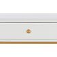 Linon Home Decor Campaign 2-Drawer Desk in White and Gold, , large