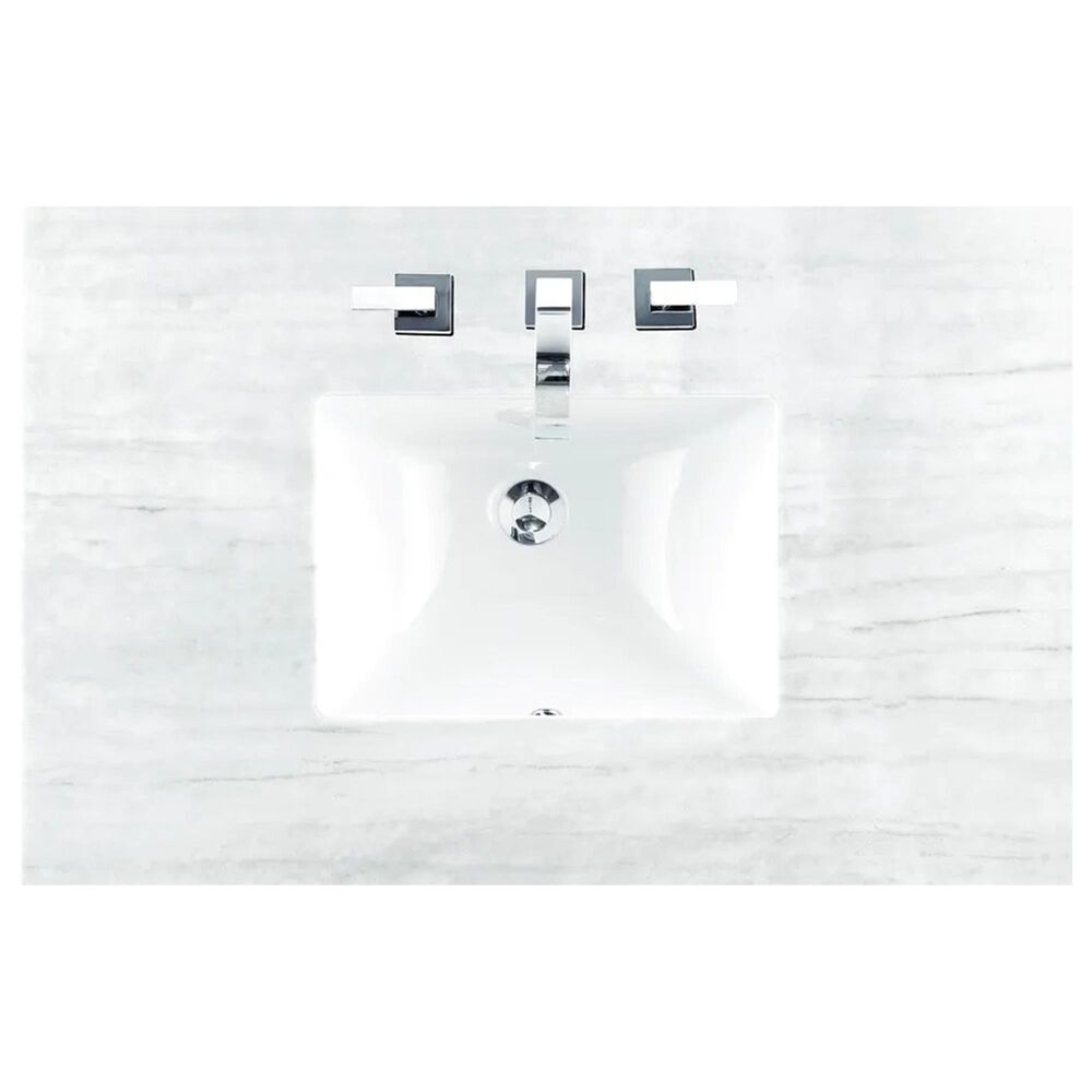 James Martin Vanities Brittany 30&quot; Single Bathroom Vanity in Smokey Celadon with 3 cm Arctic Fall Solid Surface Top and Rectangular Sink, , large