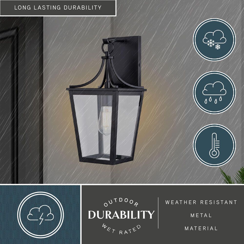 Vaxcel Cottage Grove 1-Light Outdoor Wall Sconce in Matte Black, , large