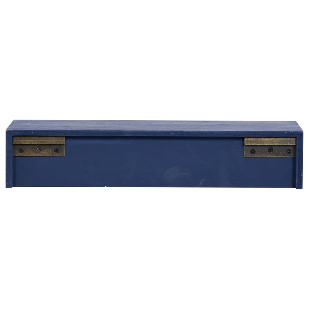 Maple and Jade 32&quot; x 3&quot; Wall Shelf in Ocean Blue and White &#40;Set of 3&#41;, , large
