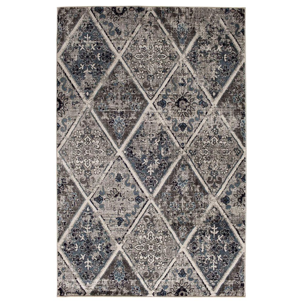 Central Oriental Corso Braddyville 6"6" x 9"6" Tan and Blue Area Rug, , large