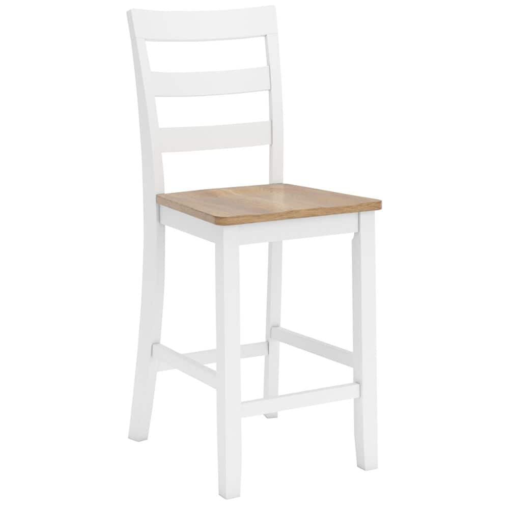Ashley Gesthaven 5-Piece Counter Height Dining Set in Natural and White, , large