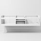 Lexora Home Geneva 72" Double Bathroom Vanity in Glossy White with 2 cm White Carrara Marble Top and Rectangular Sinks, , large