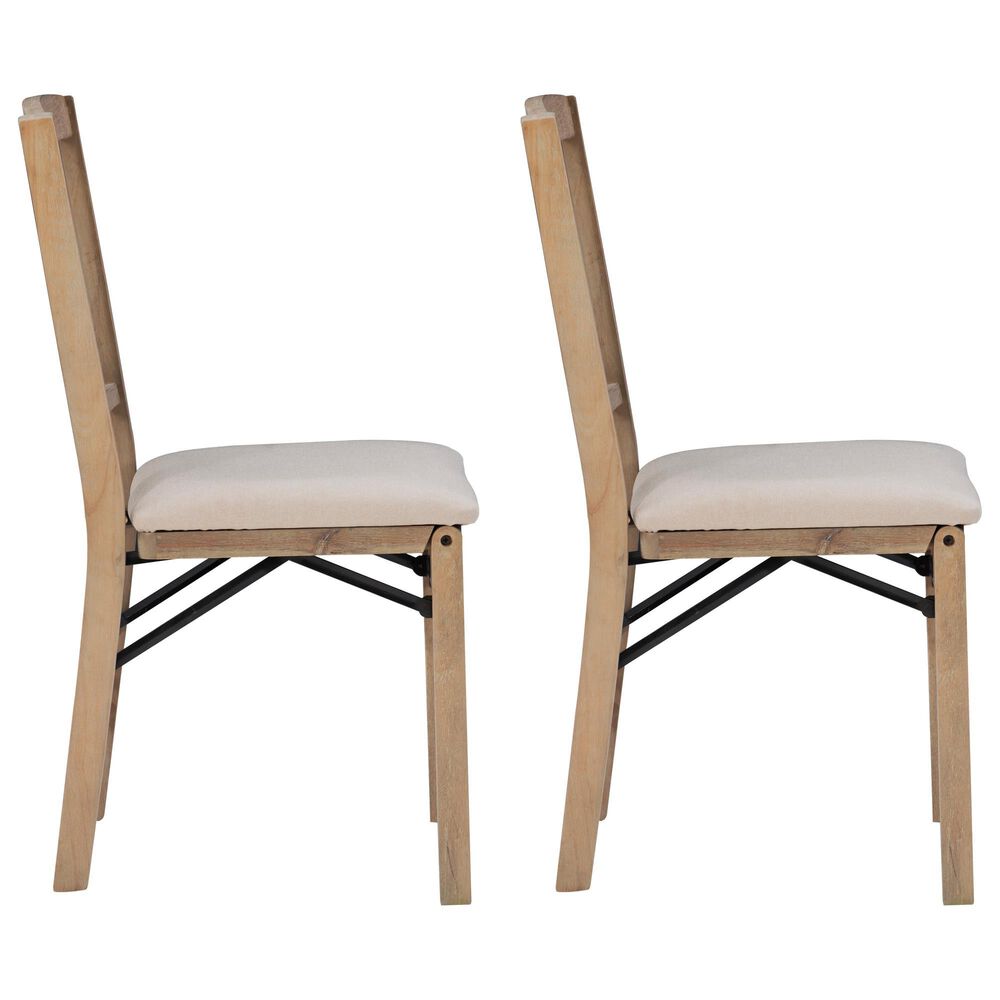 Linon Home Decor Triena Mission Folding Side Chair in Grey Wash (Set of 2), , large