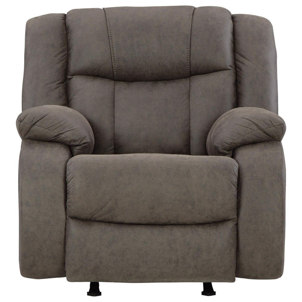 Ashley First Base Manual Recliner in Gunmetal, , large