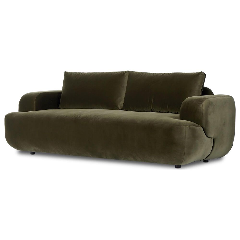 Four Hands Centrale Benito Stationary Sofa in Surrvey Olive, , large