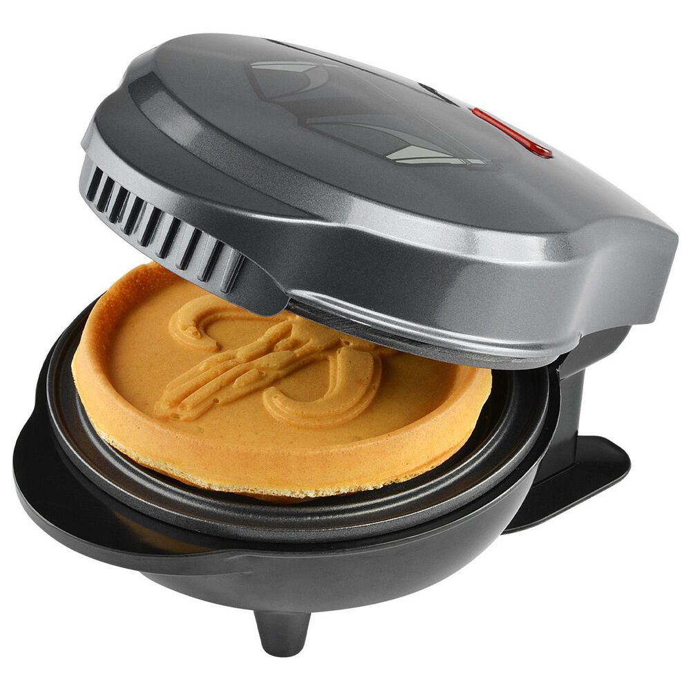 Disney 4" Round The Mandalorian Mini Waffle Maker in Silver, , large