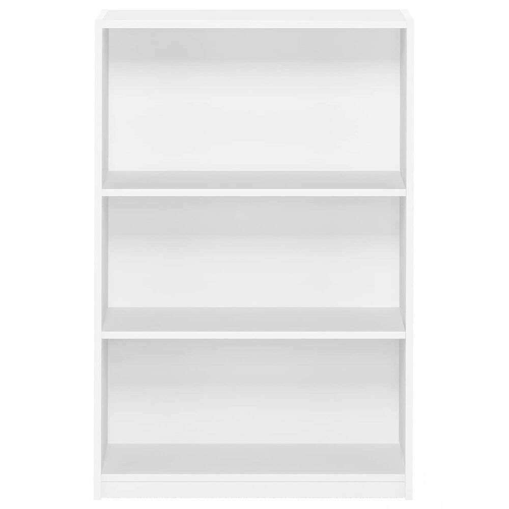 HOMLUX 3-Tier Display Bookshelf with Adjustable Shelves in White, , large