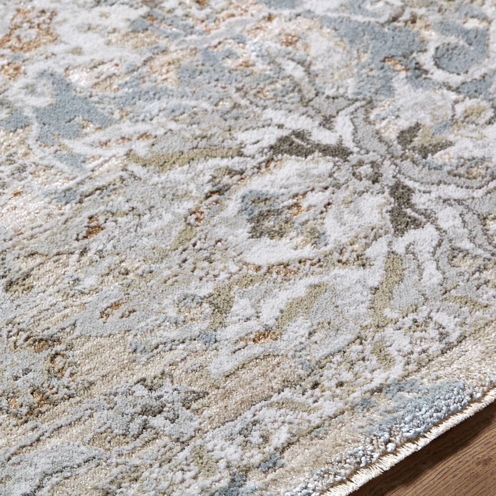 Surya Brunswick Light Gray, Medium Brown, Cream, Mustard, Charcoal and Light Brown 2&#39;7&quot; x 7&#39;3&quot; Runner, , large